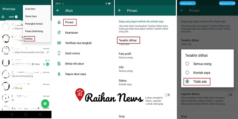 How to Make WhatsApp Last Seen Even Though You Are Online by Disabling the Last Seen Feature